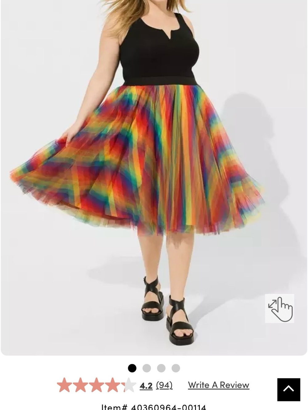 torrid Rainbow Tulle Circle Skirt - Multicolor